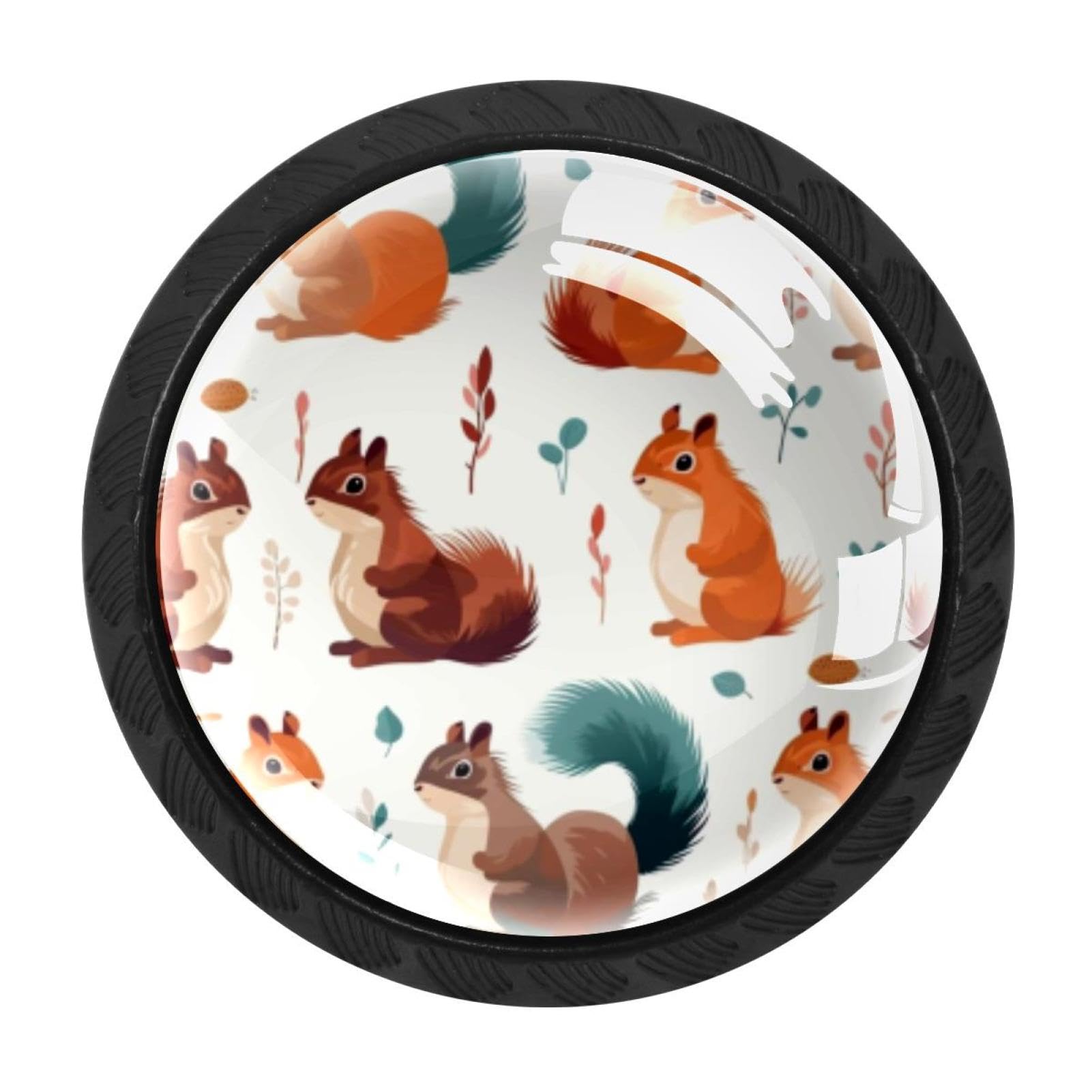 Chenzzzz Multicolored 03 4 Pieces Kitchen Cabinet Knobs Squirrel Drawer Knobs Dresser Knobs Drawer Pulls Door Knobs Dresser Drawer Handles Knobs For Dresser Drawers