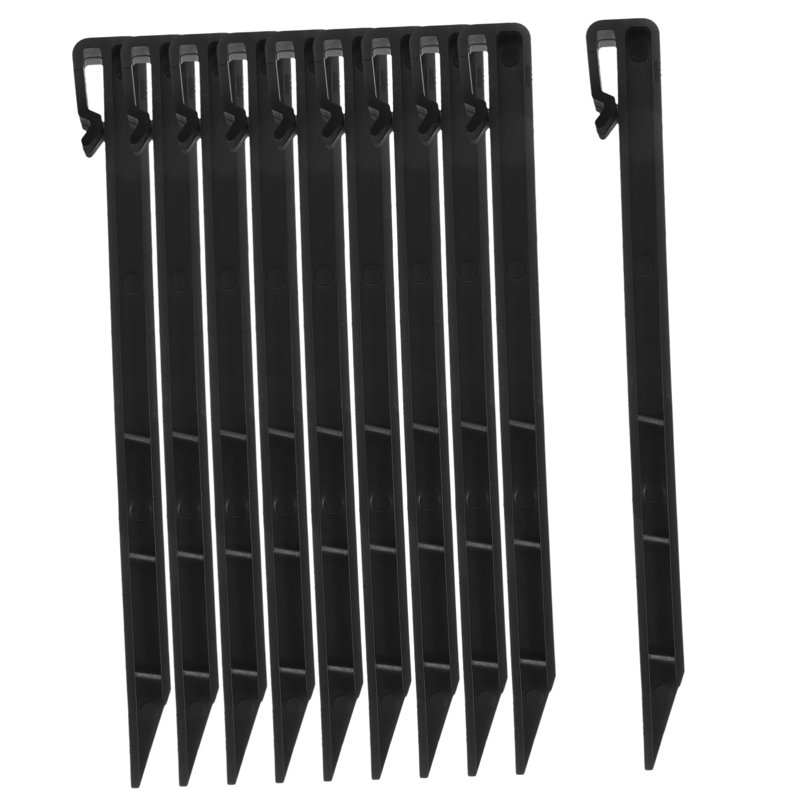 Balacoo Gardening Ground Spikes 20pcs Plastic Ground Nails for Lawn Garden Edging