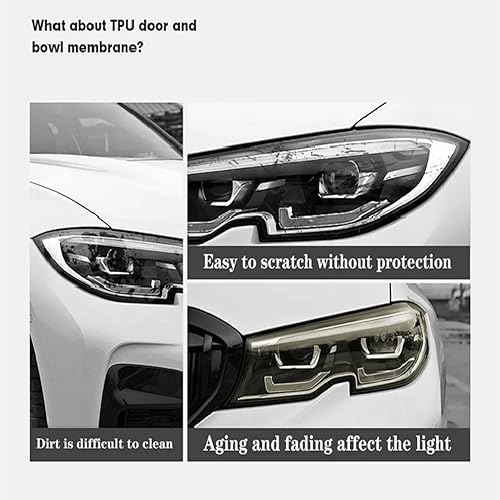 Miniatura 4 de JCAKES Car Exterior PPF Protective Film Headlamp Scratch Protection TPU Transparent Film Smoked Black refitfor Volvo XC40 2020-2024