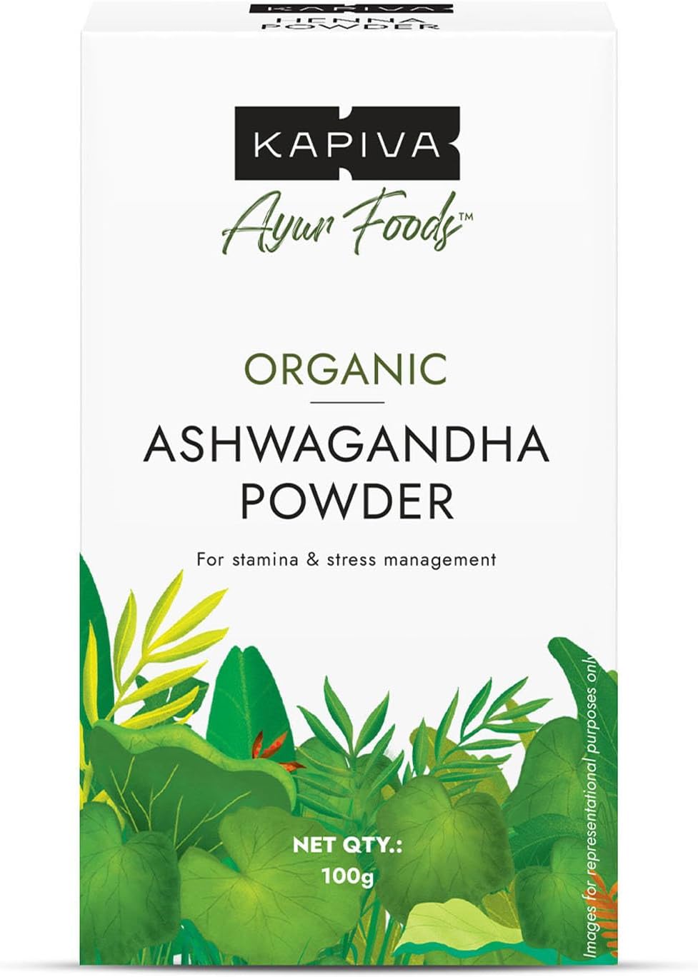 Kapiva Organic Ashwagandha Powder 100g(Pack of 2) Jaivik Bharat & USDA Organic Certified | Manages Stress & Improves Stamina