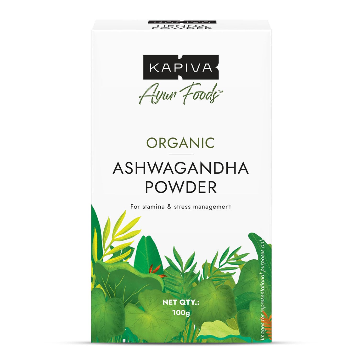 Kapiva Organic Ashwagandha Powder 100g(Pack of 2) Jaivik Bharat & USDA Organic Certified | Manages Stress & Improves Stamina