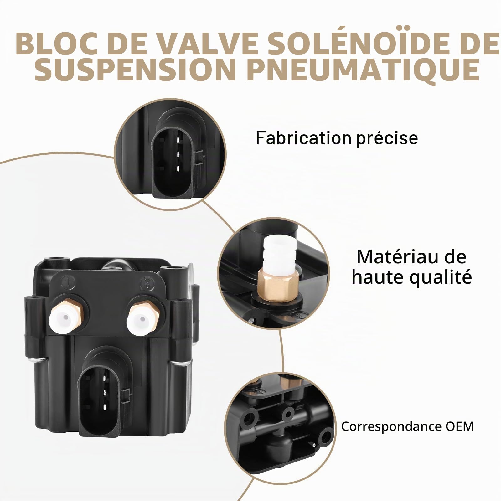 Bloc de soupape de compresseur à ressort pneumatique, adapté pour la série 7 F01 F02 F04 5 Touring F11 5 GT F07, pièce n° 4722555610 37206789450