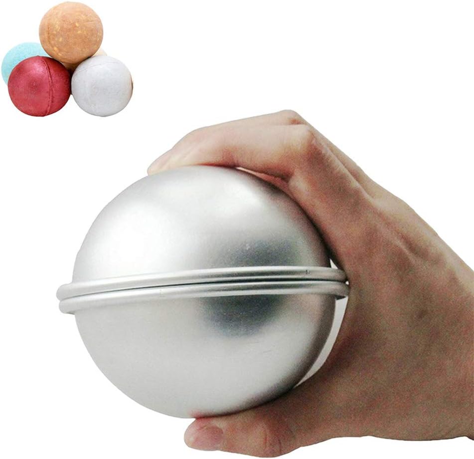 Bath Bomb Mold Large Size 2.6 inches 6 Set 12 Pcs DIY Metal Homemade Round Sphere Molds Fizziy Bath Bombs by LTLR
