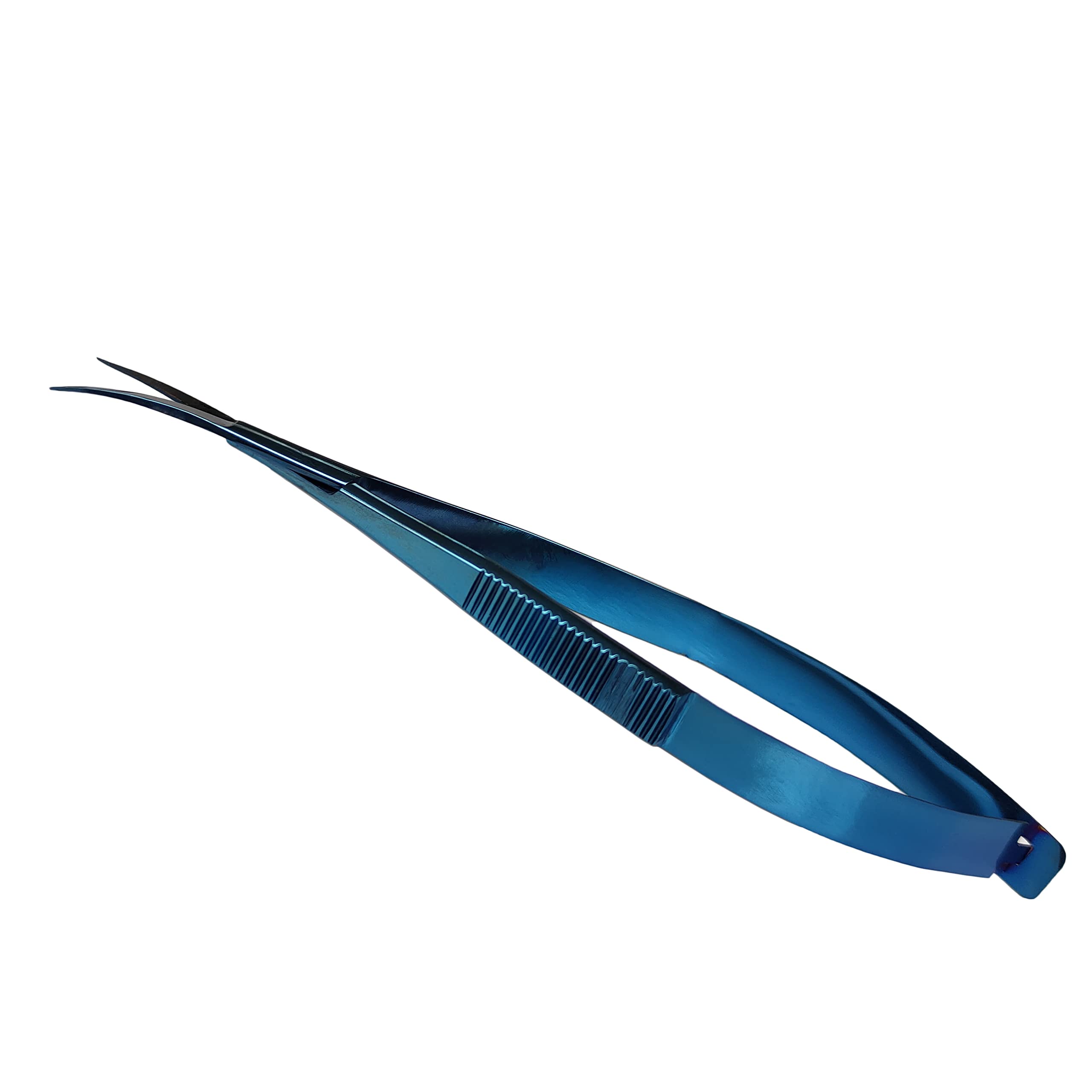 Sandbros Blue Mini/Fine Embroidery Scissors Sewing Crafts Small Very Sharp Point Handle 11.5Cm Curved Stainless Steel