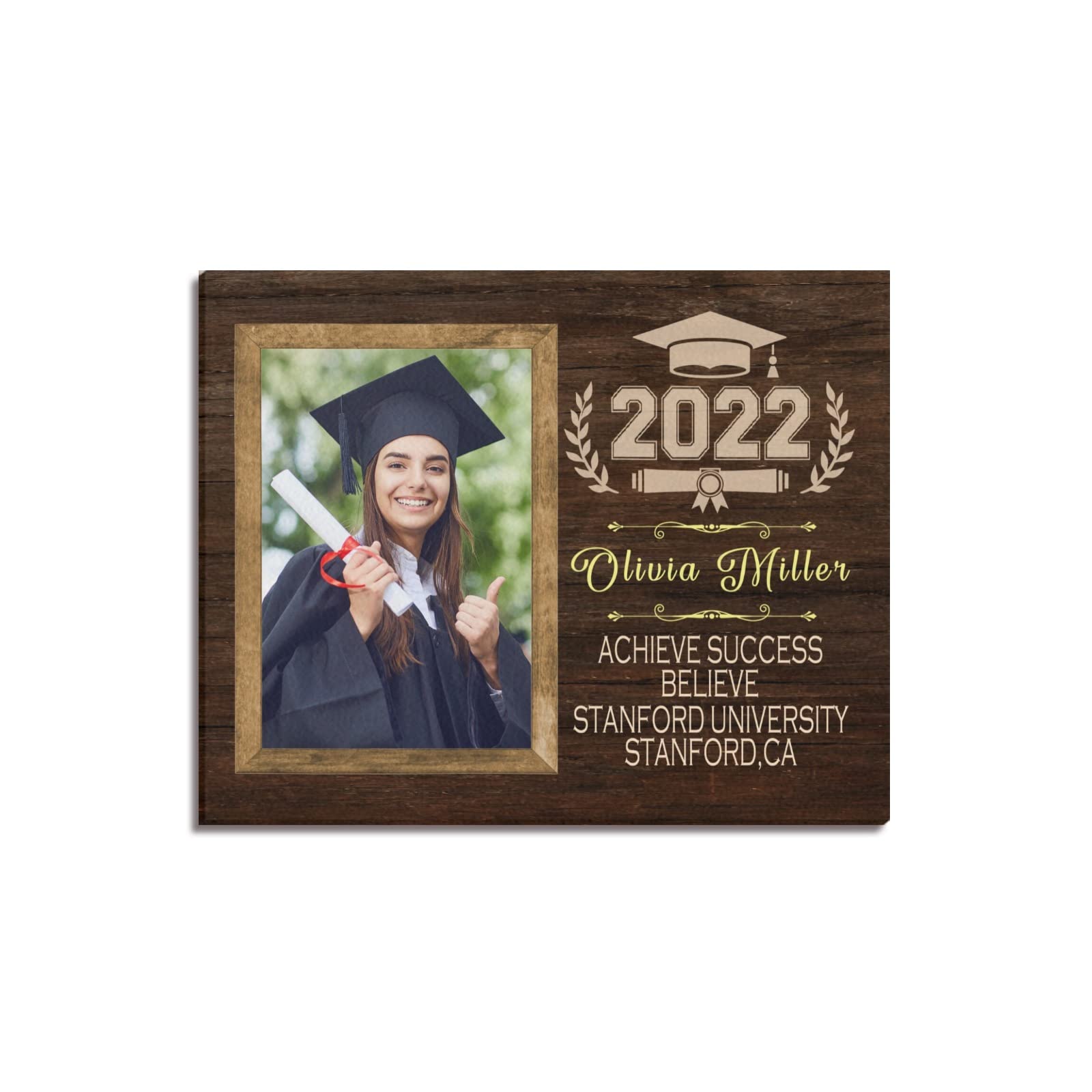 Artsadd Custom Graduation Canvas Prints with Your Photos Personalized Graduation Canvas Wall Art Gifts with Name/Year Custom Graduation Gifts Wall Art