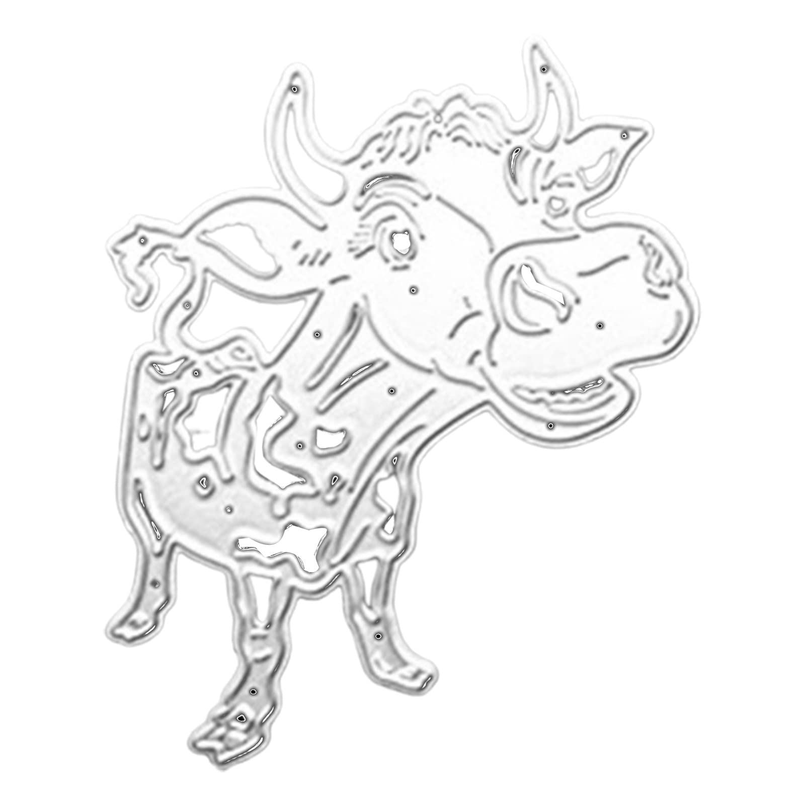 Buxuaaaa Cattle Metal Cutting Dies Photo Album Decoration Accessories for Journal Diary Decoration Birthday Gift Metal Cutting Dies for Scrapbooking