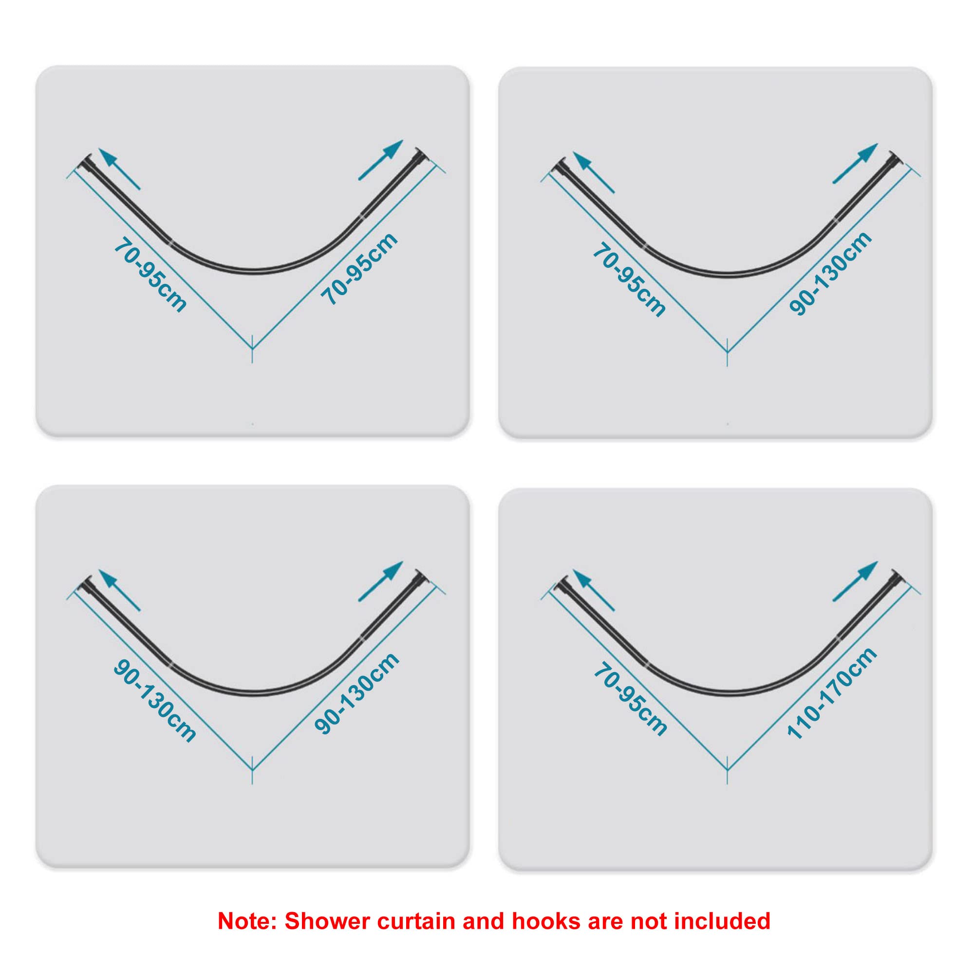 Barra de ducha extensible de acero inoxidable, sin taladro, barra de ducha ajustable para baño y bañera, ideal para decoración del hogar y regalos