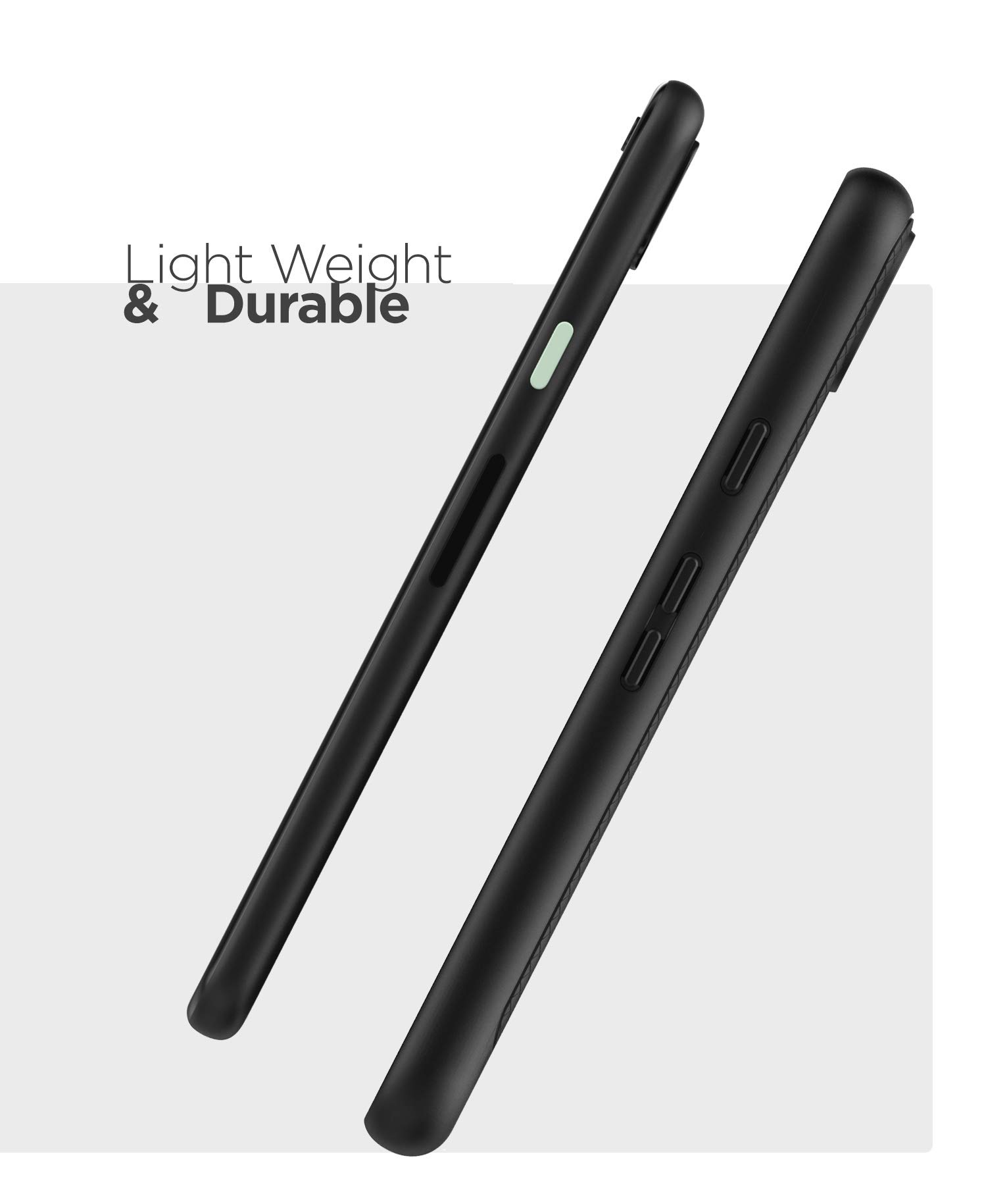 Encased Pixel 4a - Cover protettiva per Google Pixel 4a, con pellicola proteggi schermo integrata Custodia, colore: Nero