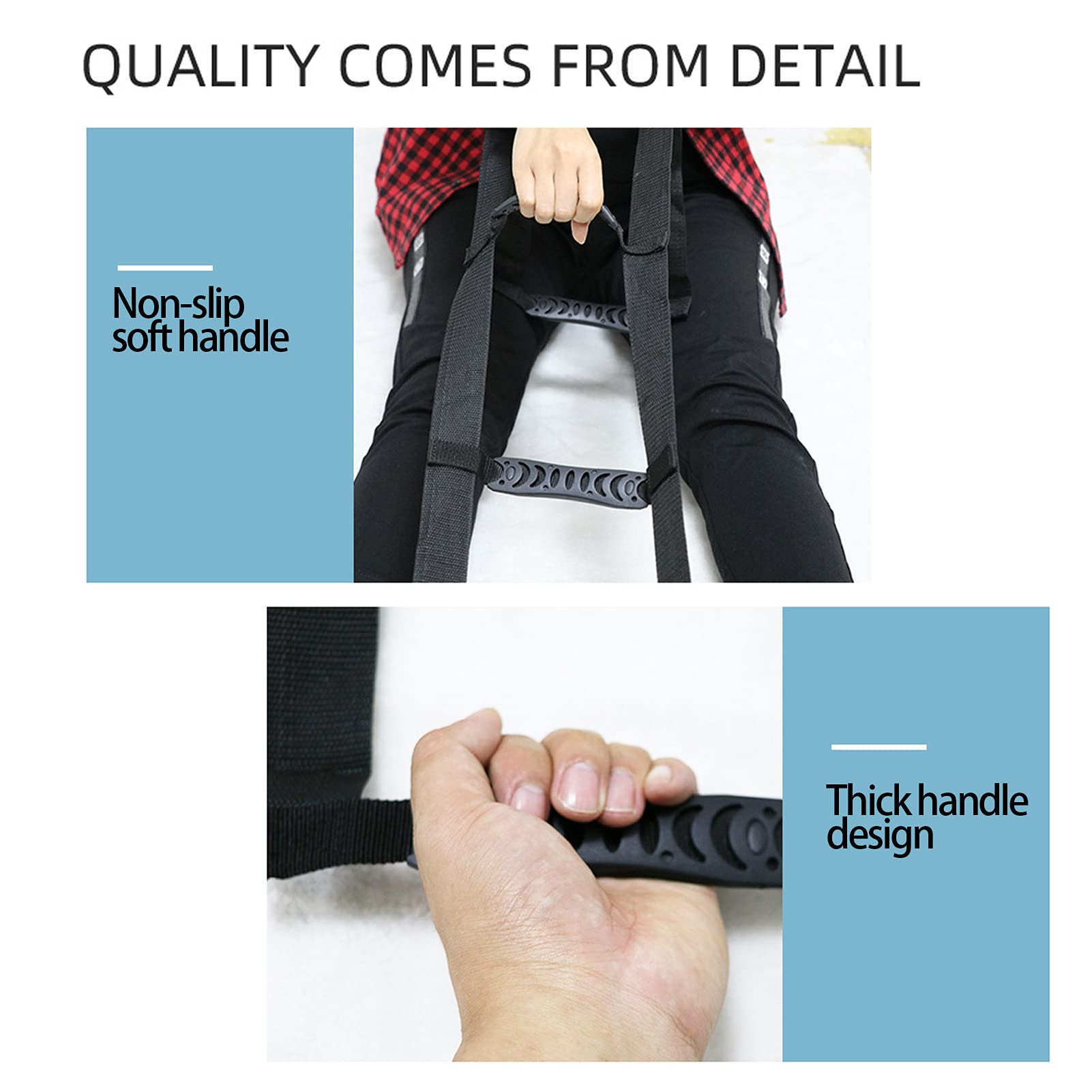 Sangle D'aide Pour Monter Dans Un Lit Haut Ou Mezzanine - Noire, En Nylon, Réglable