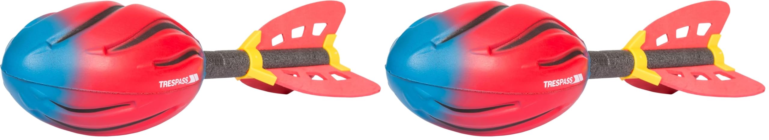 Trespass - Razzo Giocattolo Morbido in gommapiuma per Bambini, Colore: Rosso/Blu (Confezione da 2)