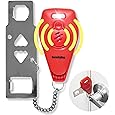 Securityman Portable Door Lock (Red) with 130dB Alarm & Personal Safety Keychain Alarm (Teal) | Travel & Home Security Bundle for Women, Children & Apartment Safety | Loud Self-Defense Siren & SOS Str