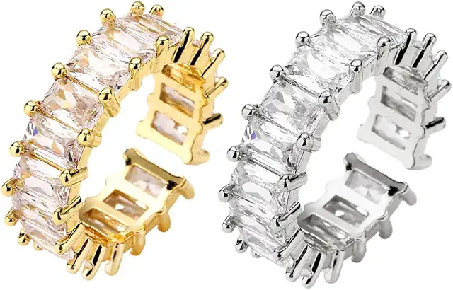 Anelli Spinner Regolabili con Zirconia Cubica - Gioielli Antistress Donna
