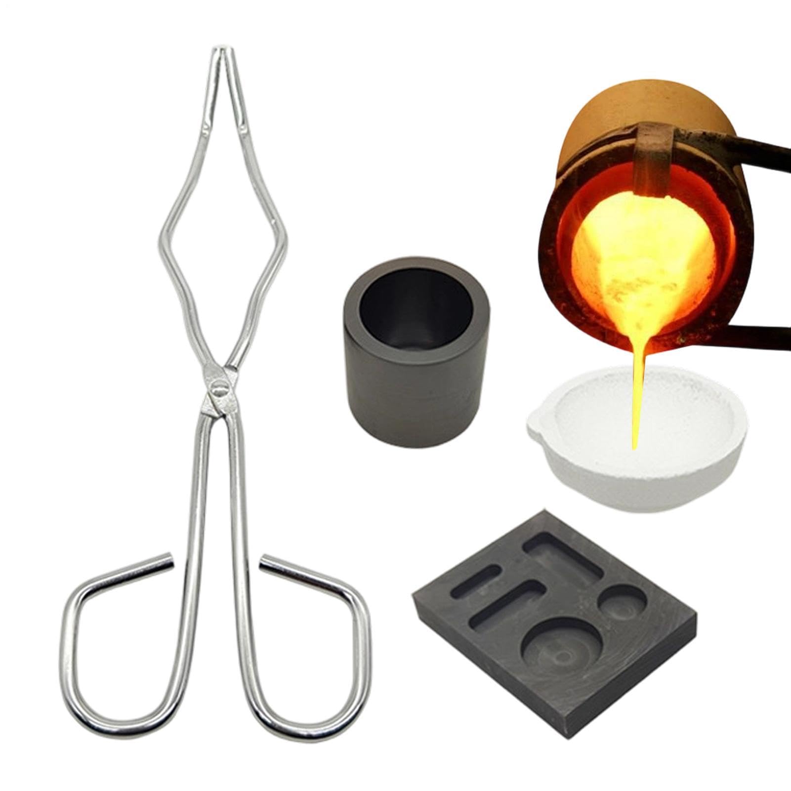 Kit de fusion d'or de haute pureté avec creuset en graphite résistant pour orfèvrerie