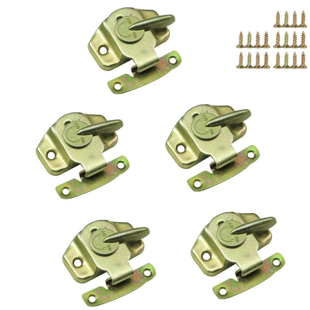 Mazaashop Metal Table Locks Dining Training Table Buckles Connectors Table Leaf Hardware Accessories Iron Color-zinc Plating 5PCS