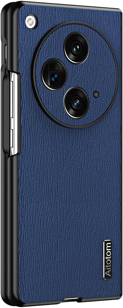 Flip Flip Phone Case Compatible with OnePlus Open,Compatible with OnePlus Open CPH2551 Case,Ultra-Thin Drop-Proof PC Hard Case Compatible with Oppo Find N3 5G CPH2499 Case Cover Blue