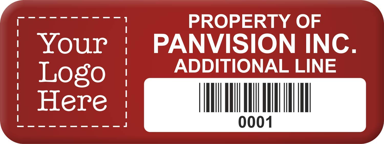 MyAssetTag Custom Asset Labels with Barcode | 0.75" x 2" Gold Polyester Tags (Metallized Mylar), Pack of 100, Made in USA