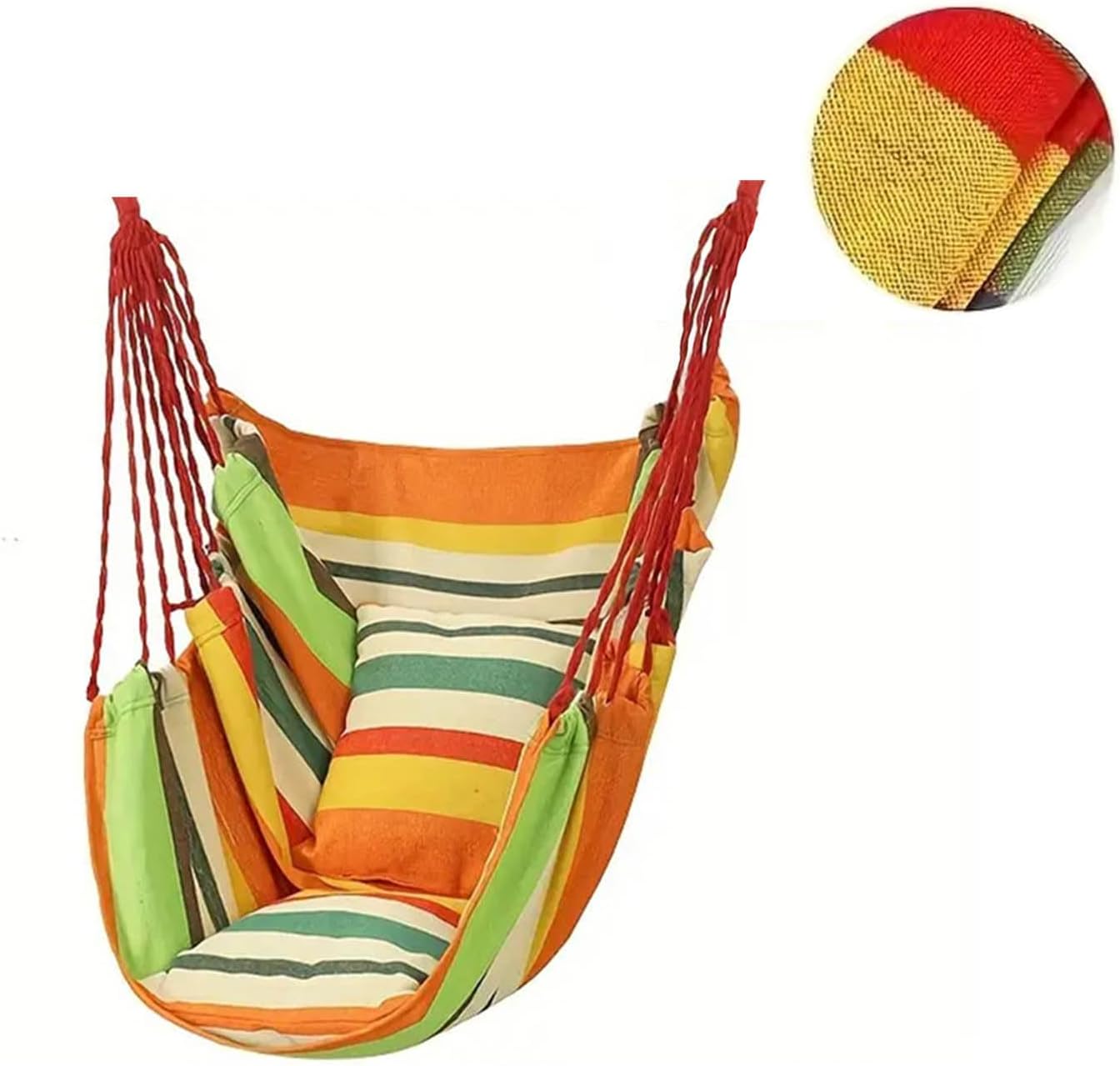 Ergonomic Swing Bed with Removable Pillows & Carry Case Compact Design for Patio Garden Use Radio Frequency Swing Chair Bed