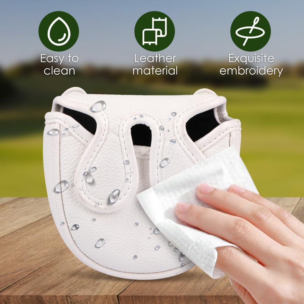 Funda para Palos de Golf, Funda de Piel para Putter con Cierre Magnético