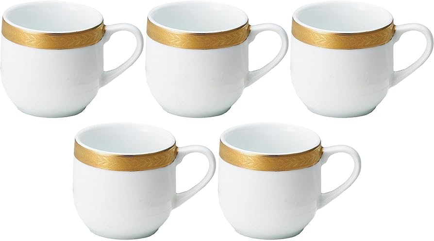 Amazon｜5個セット ビクトリーゴールド デミタスカップ [5.7×5.4cm