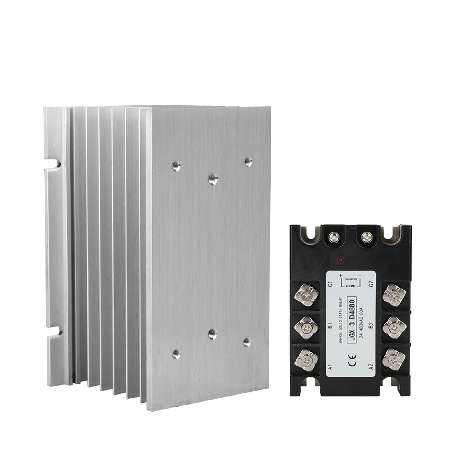 Relais statique triphasé 80A SSR pour armoire électrique avec radiateur alu