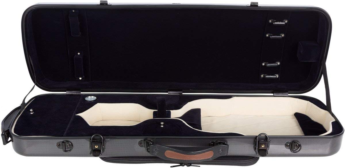 Geigenkoffer Glasfaser Oblong 4/4 carbon - navy blue M-Case