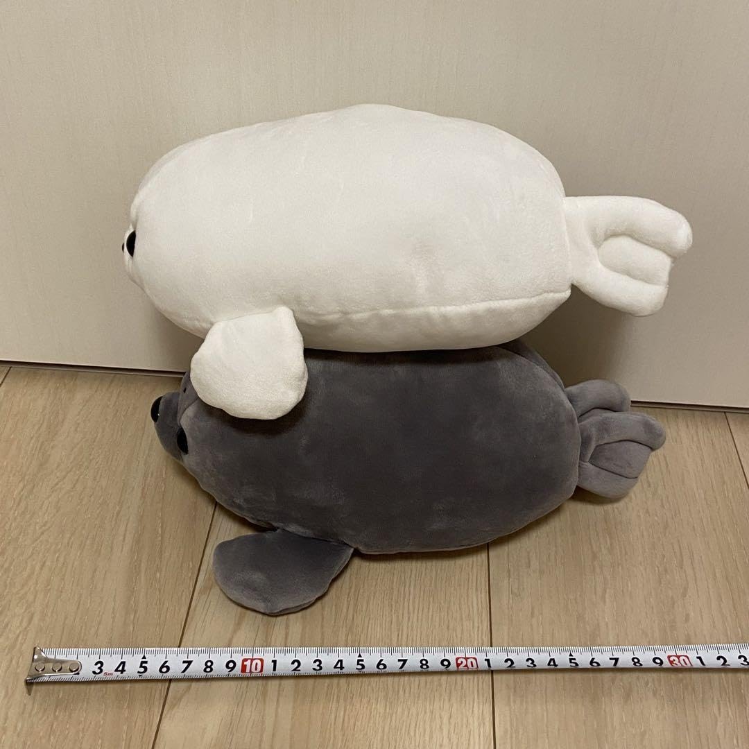 Amazon.co.jp: 江ノ島水族館 ハッピーマリン アザラシ ぬいぐるみ 白黒