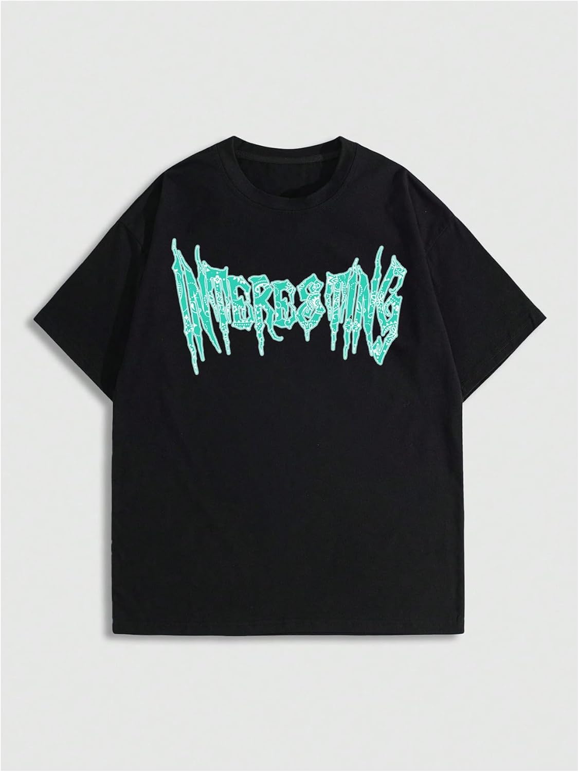 SHENHE Men's Summer 2 Piece Outfits Crewneck Graphic Tee Shirt and Paisley Bandana Shorts Set - Image 3