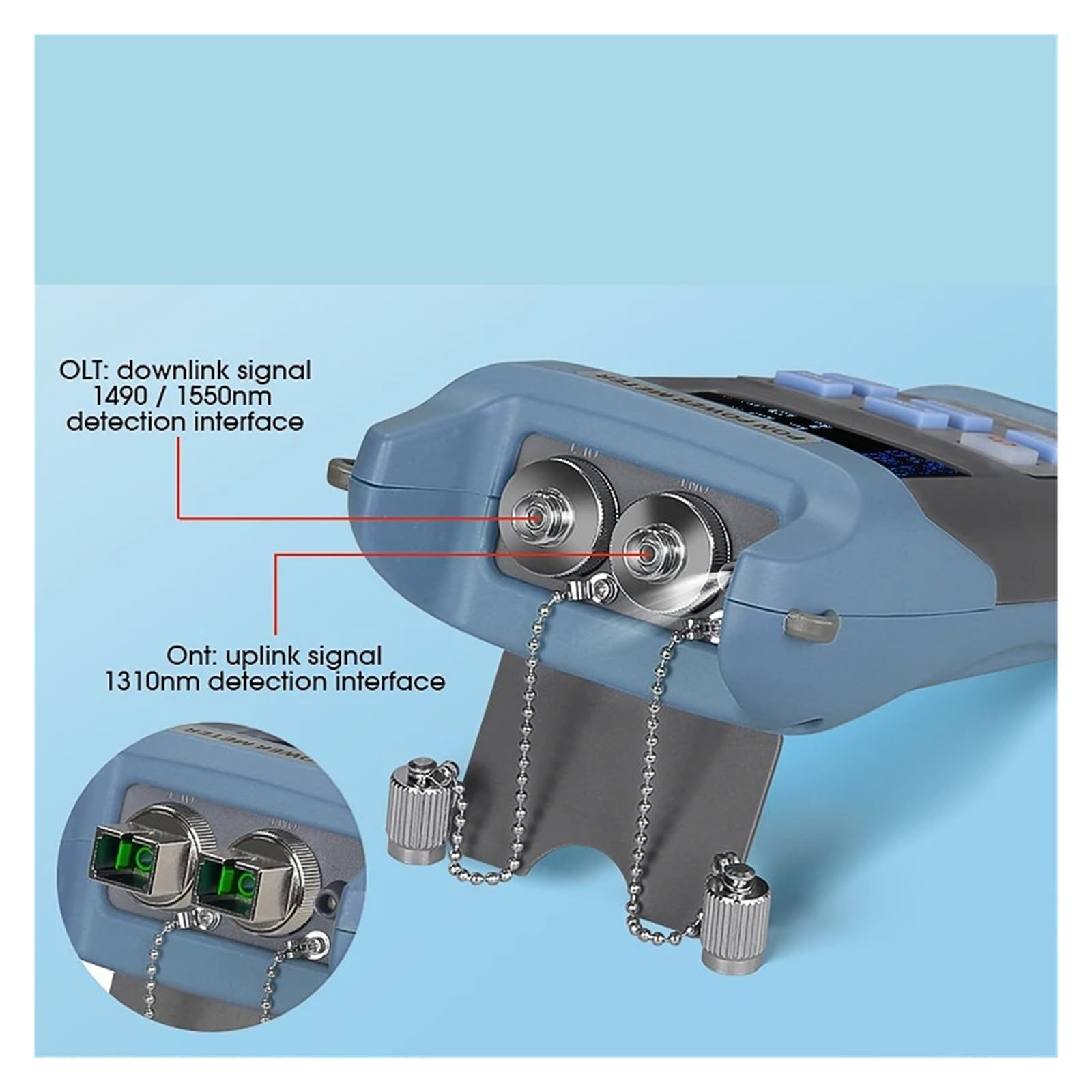 Misuratore di potenza PON in fibra ottica portatile AUA-330A/U (FTTX/ONT/OLT) 1 310/1490/1550nm(AUA-330U)