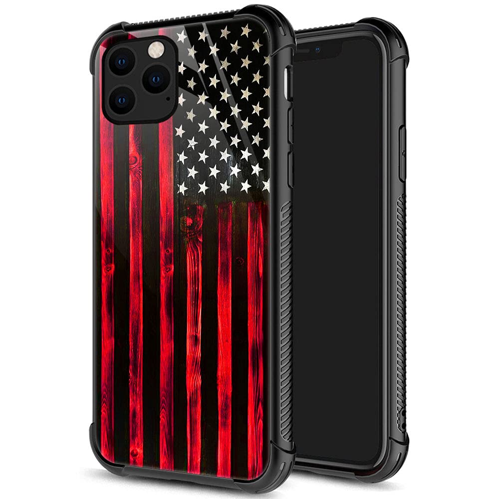 DJSOK Case for iPhone 13,Luxury Pattern Design Shockproof Rugged Cover,Cases for Man Woman-Modern Design of American Flag