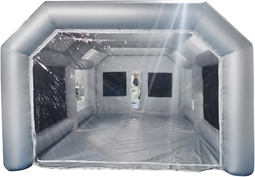 Cabina de pintura inflable, cabina de pulverización de 26 x 14.7 x 9.8 pies, tienda de campaña inflable con sistema de filtro, club nocturno