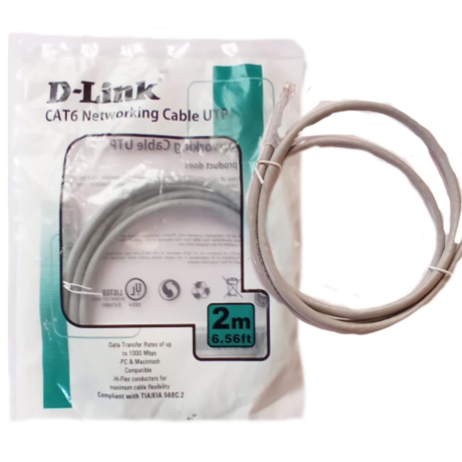 Cat-6 RJ45 D-Link Patch Cord Ethernet LAN Cable (Grey, 2 Meters) (B0CWB5GYTB) Amazon Price History, Amazon Price Tracker