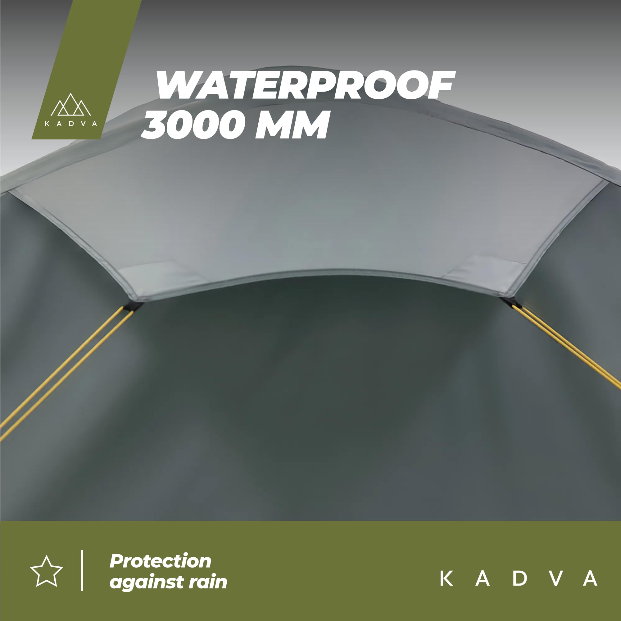 KADVA Namiot Kempingowy AIRcamp 8.44 Osobowy Tunelowa Konstrukcja 640 x 205 x 195 cm Wodoodporność 3000 mm Dwie Sypialnie Przestronny Przedsionek Łatwy Transport Praktyczne Kieszenie Kolor Zielony