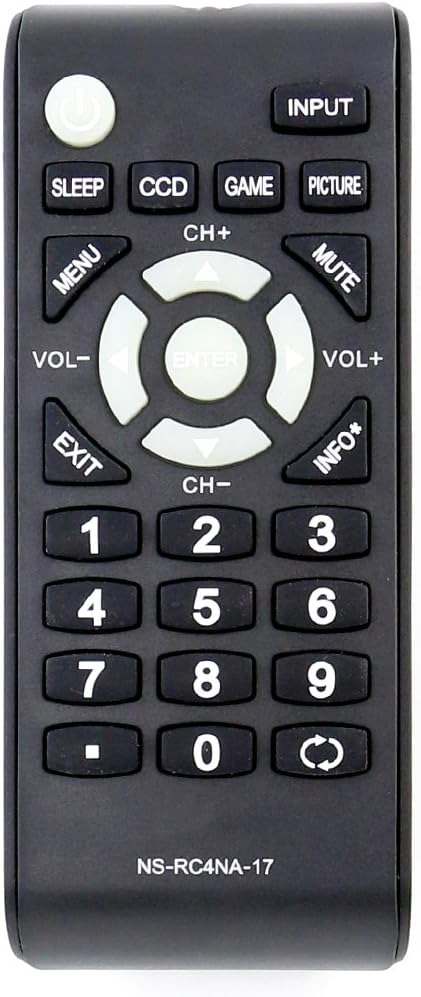 NS-RC4NA-17 Replace Remote fit for Insignia TV NS-24D510MX17 NS-55D510NA17 NS-55D510MX17 NS-24D510NA17 NS-32D310MX17 NS-32D310NA17 NS-39D310NA17 NS-40D510MX17 NS-40D510NA17 NS-48D510NA17 NS-50D510MX17