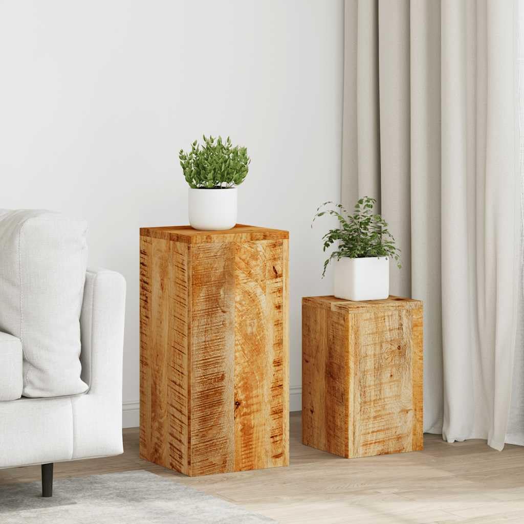 Supports pour Plantes en Bois Massif de manguier 2 pcs, Supports de Jardin intérieur et extérieur pour Fleurs, vignes, rosiers, Pots de légumes et Plantes grimpantes Solides