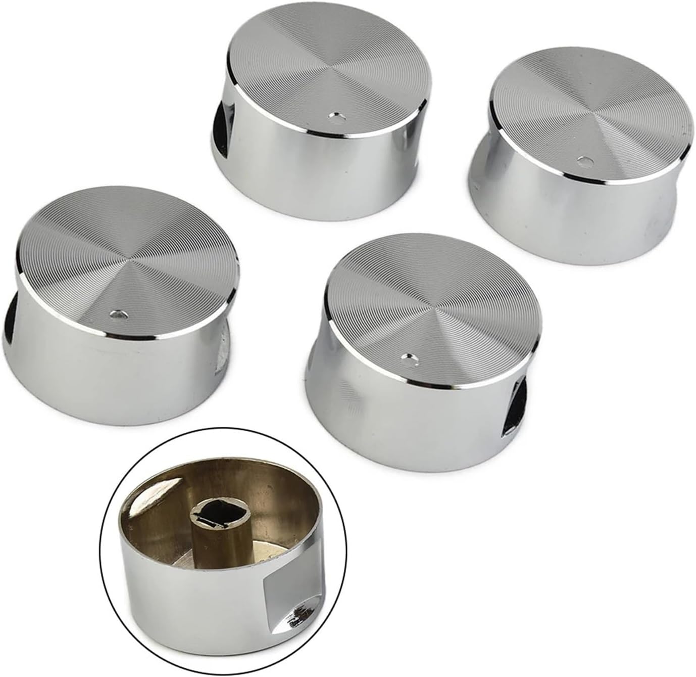 4pcs Rotary Switches Gas Cooktop Handle Round Knob Zinc Alloy Kitchen Cooktop Ovens Electric Stoves Rotary Switch Kitchen Parts