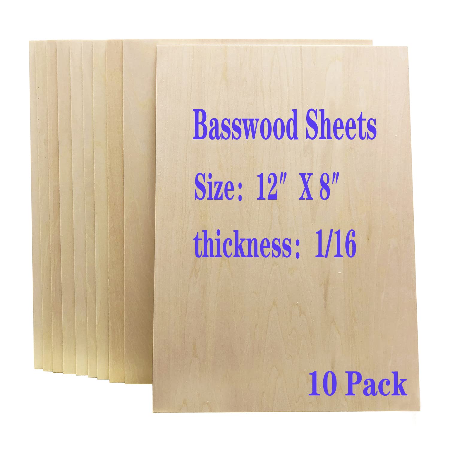 Buy Unfinished Wood Pieces,30Pcs Basswood Sheets 12 x 8 Inch 1/16,Thin