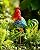GDF 20" Chicken Decor - Outdoor Rooster Decor Solar Lights -Metal Rooster Garden Decorations for Yard Pathway Lawn Patio Courtyard for Her/Him (Updated)