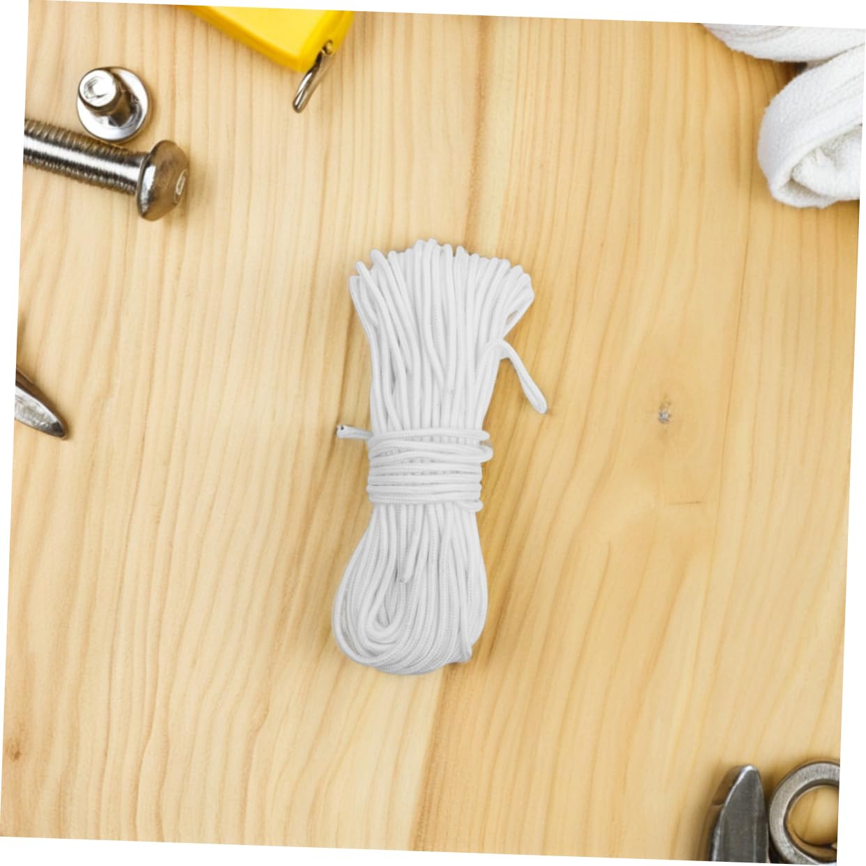 Cuerda de Nailon Trenzada para Tendedero, 2 Rollos, 6mm X 30 M | Blanco, Diseño Minimalista, Portátil y Fácil de Llevar, para Proyectos DIY y Manualidades
