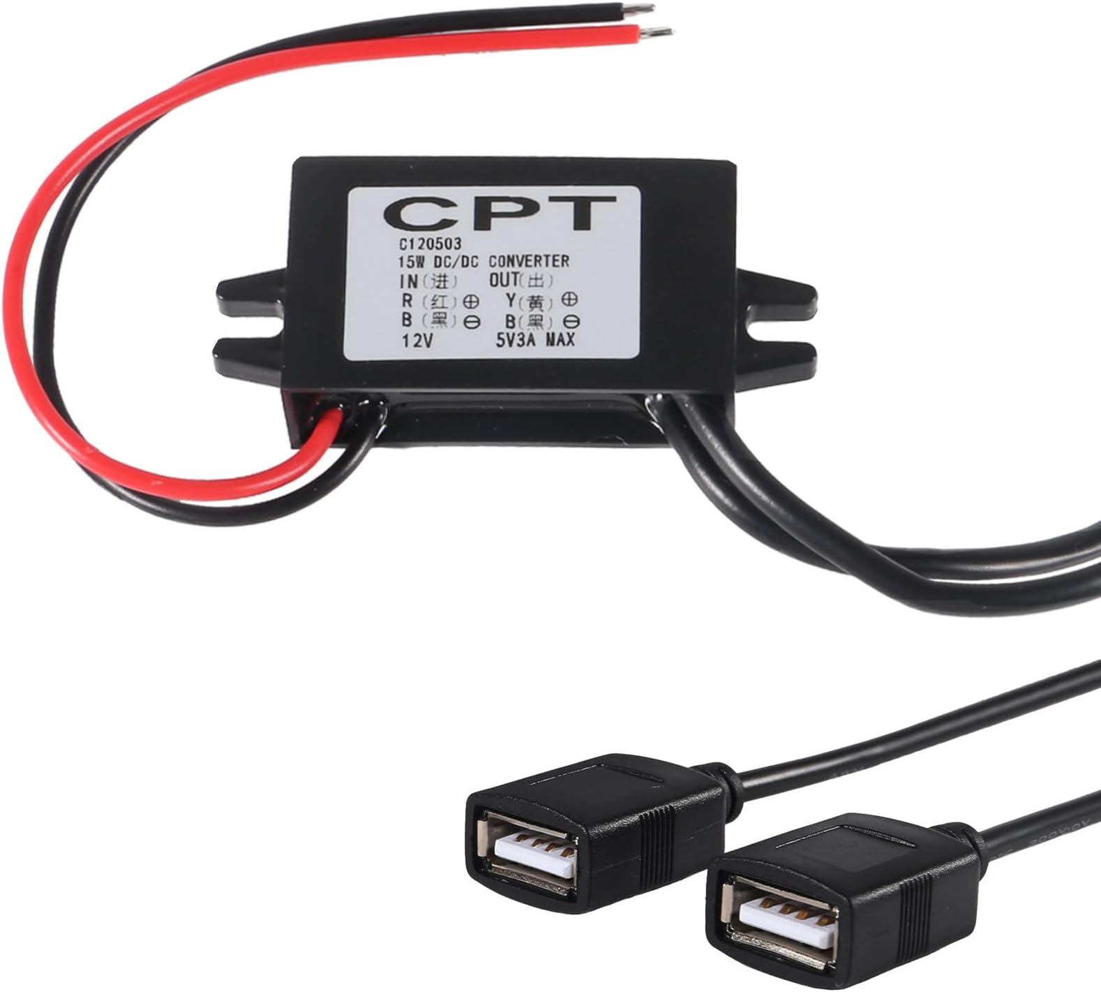 DC-DC Wandler 12V Auf 5V USB 3A 15W – Step Down M Produktbild-Vorschau 4