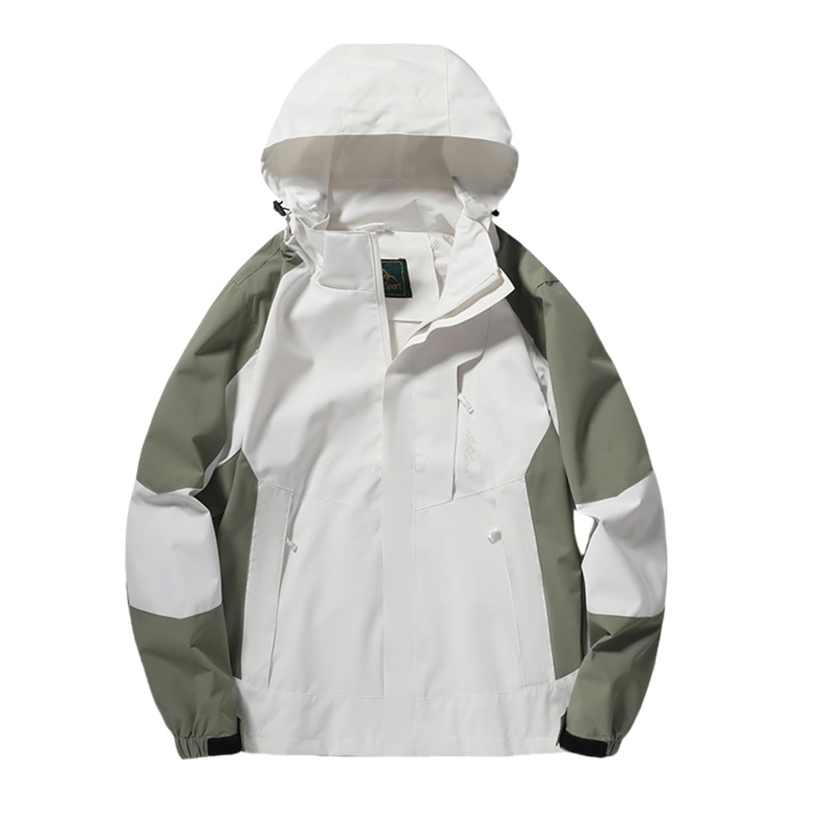 Chaqueta softshell forrada mujer de gran tamaño con capucha impermeable suave 4