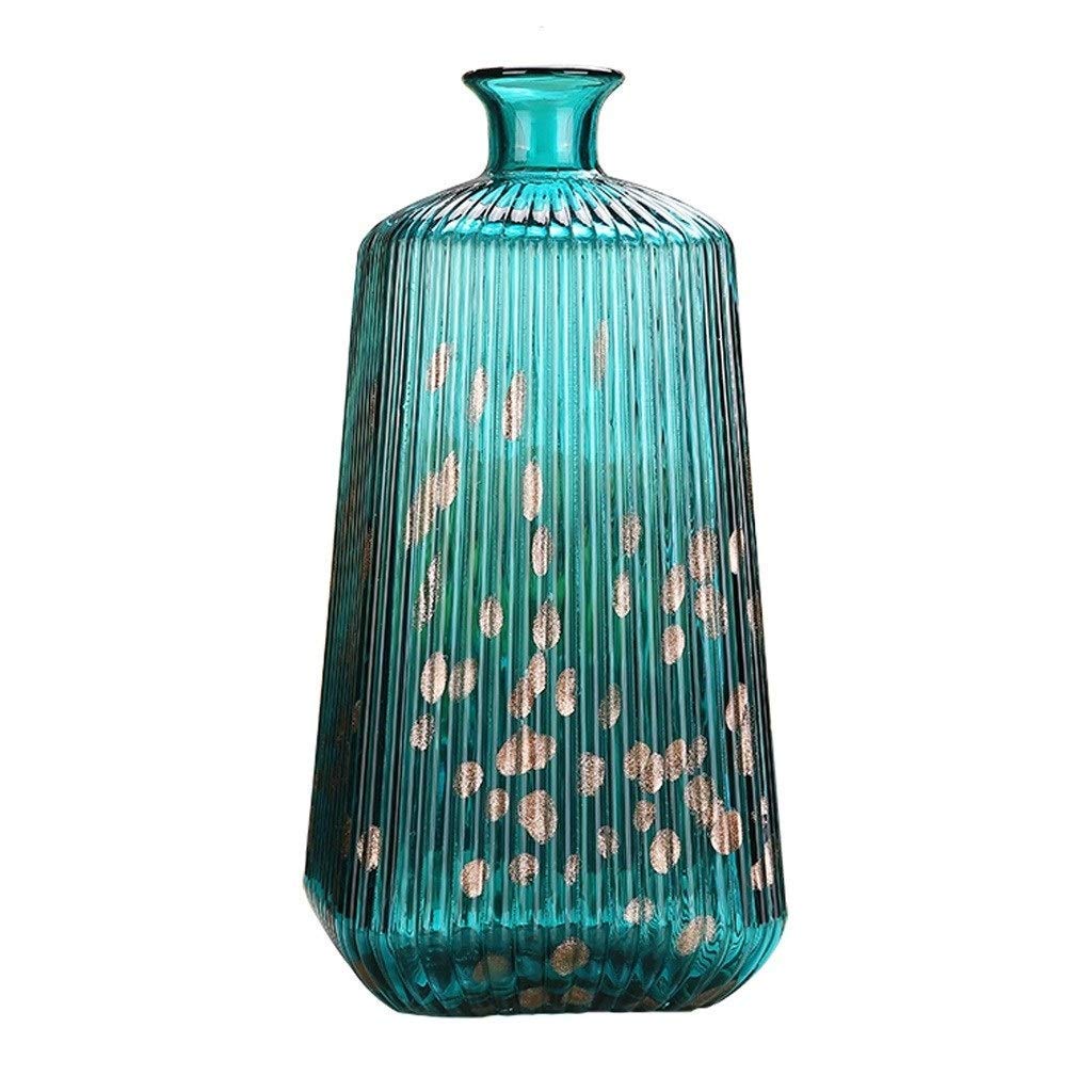 Vase en verre coloré sculpté main pour une décoration d'entrée luxueuse