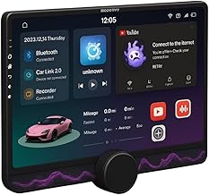Modorwy Gemstone 10.4” QLED 2K Car Media Player | Android Stereo OS 13 | 4GB+64GB | Inbuilt Exhaust Fan/Bluetooth/WiFi | Single Knob Screen | Free AHD Camera + 65W 4-in-1 Cable + 100W Car Charger
