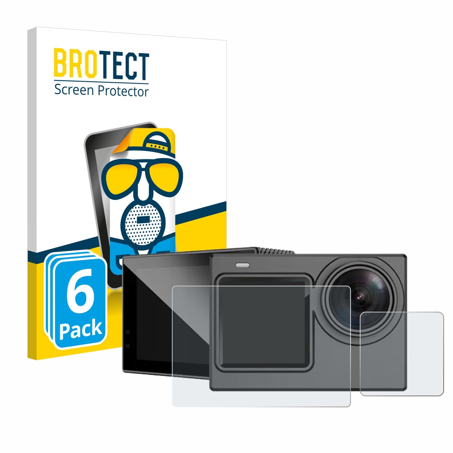 brotect 6-Pack Screen Protector Anti-Glare for SJCAM SJ6 Pro Dual Screen Screen Protector Matte, Anti-Fingerprint Protection Film