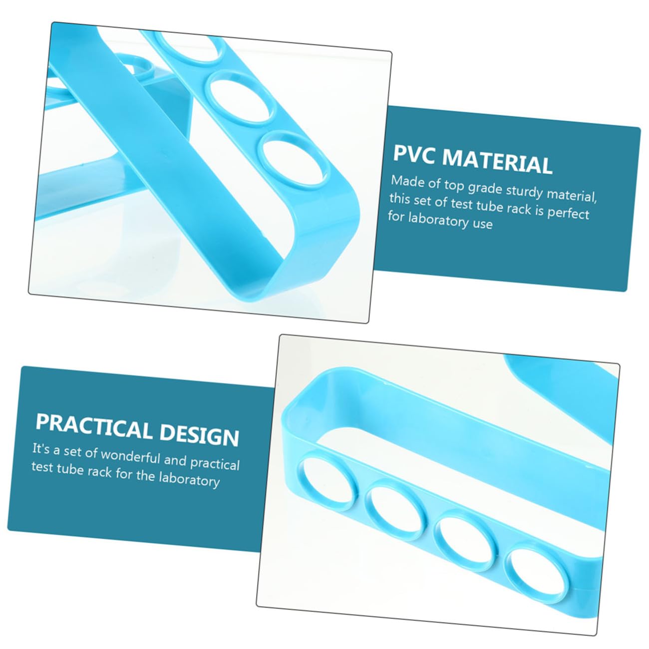 Provette Pratico in Pvc da Laboratorio per Laboratori Pezzi 3 e Supporto Resistente Design Semplice e Funzionale Aule di Scienze