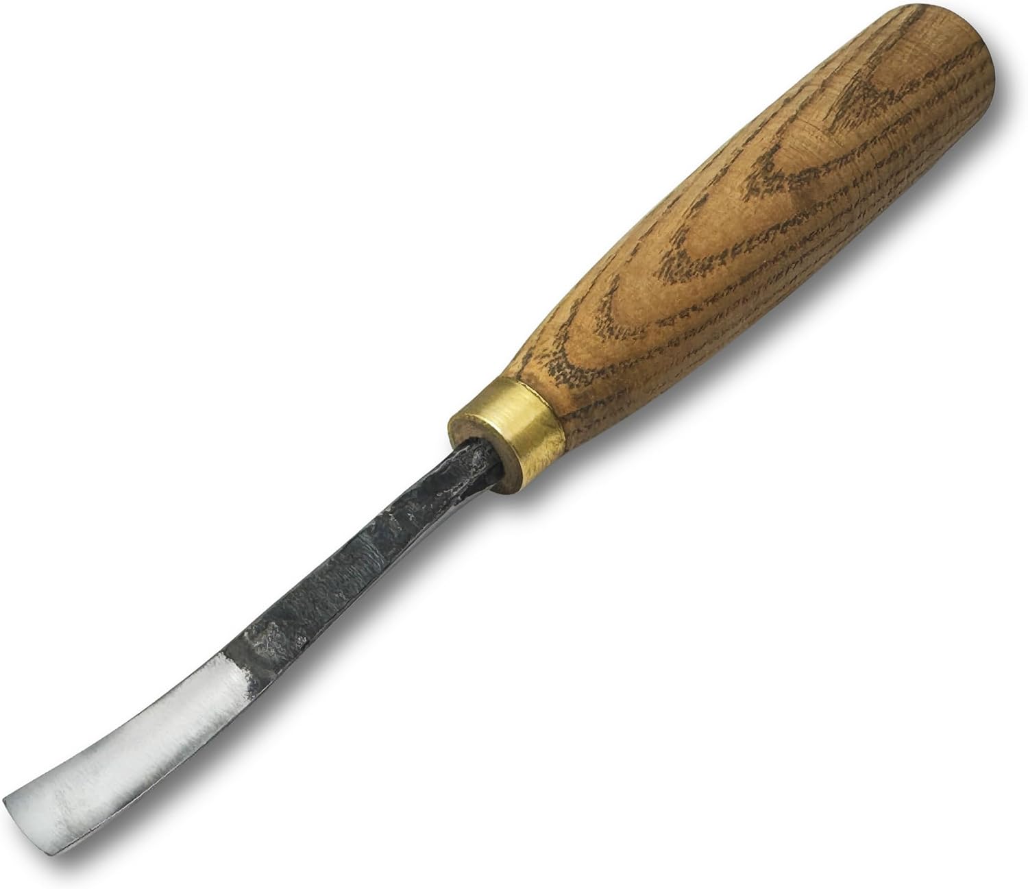 Sharky Carving Gouge With Curved Detail 8 mm 0.31 Inches Wood Carving Gouge Chisel Hand Forged Steel Tool With Ash Handle For Woodworking