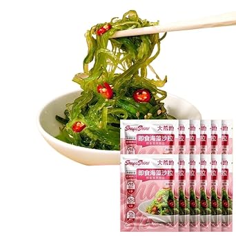 2 Flavors Shredded Seaweed,Cold Salad,Wakame 100g/bag Vegetables,Japanese Side Dishes,Pickles,Sour and Spicy Flavor,Instant Meals,Kimchi,Delicious Snack Gift spicy flavor,2bags