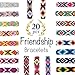 Woven Friendship Bracelets 20 Pcs Braided Bracelets Handmade Colorful Adjustable String Bracelets,1cm