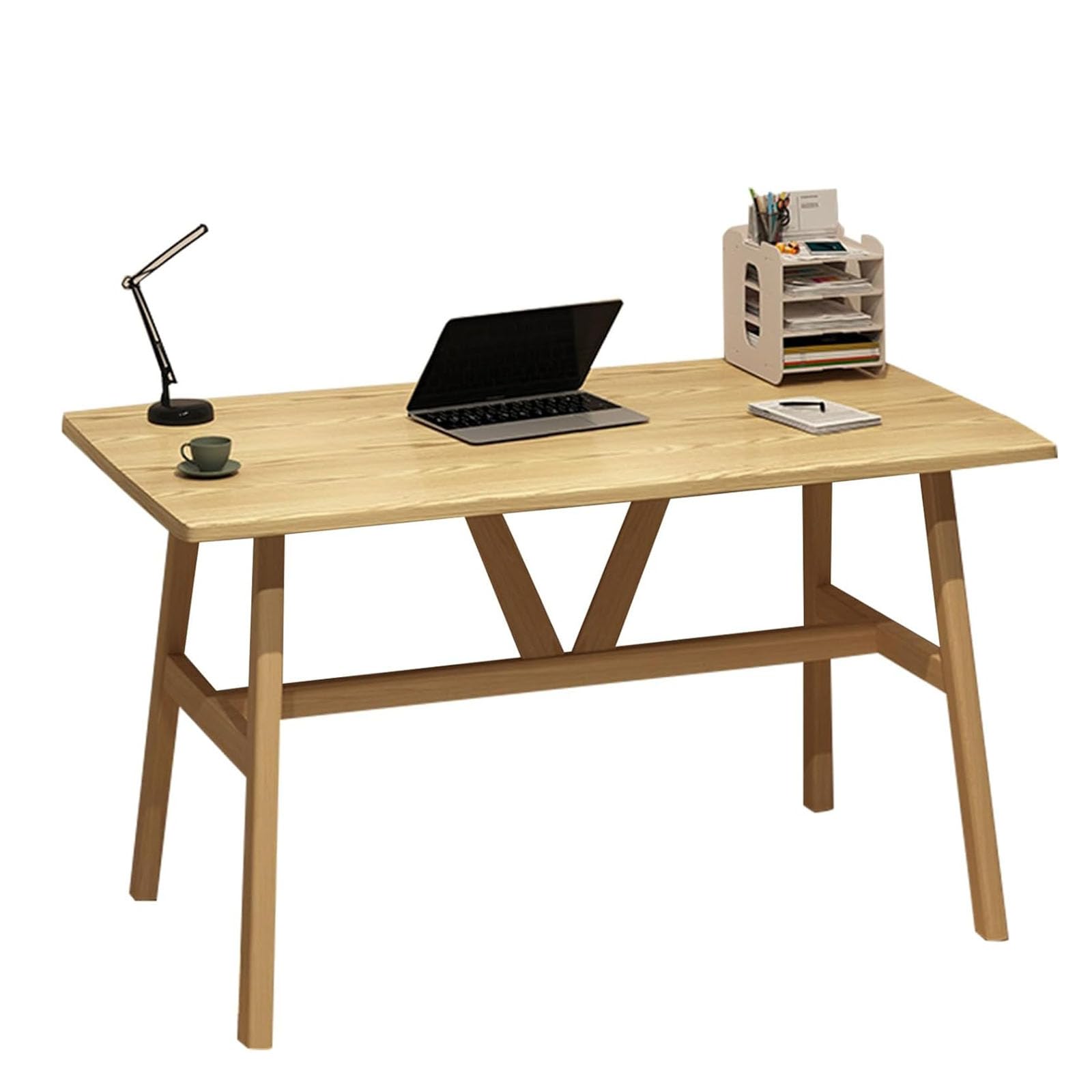 Bureau d'écriture moderne du milieu du siècle au design épuré en acier