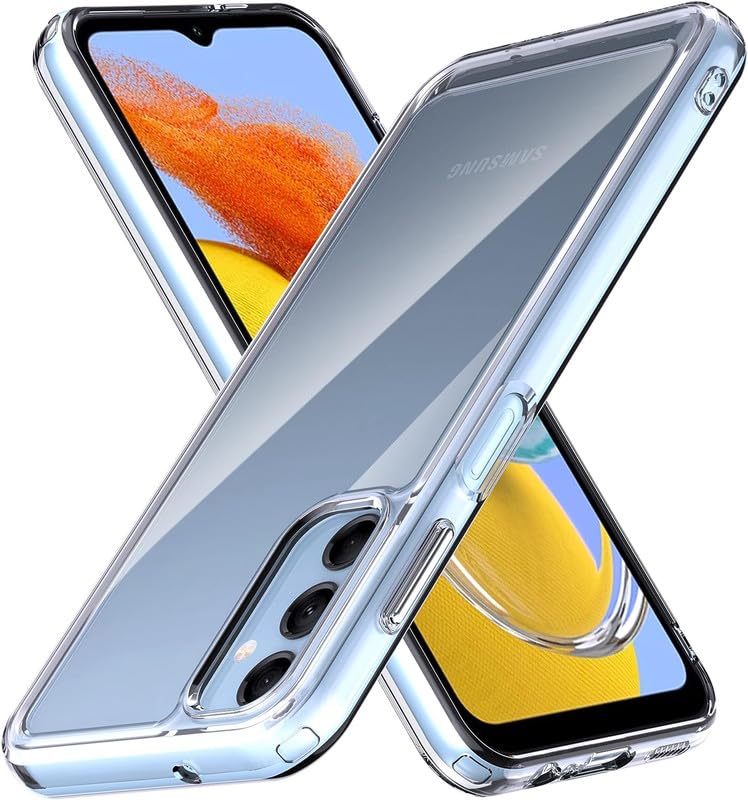 Helix Shockproof Hard Unbreakable Glass TPU Crystal Clear Back Cover Case for Samsung Galaxy M14 5G