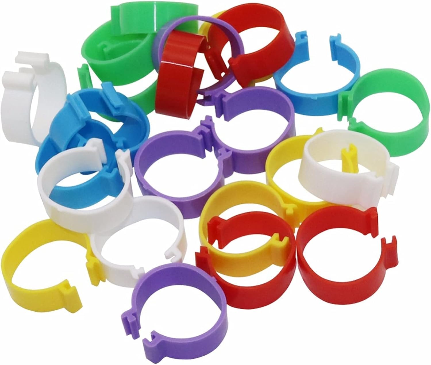 30pcs diametro interno 25mm pollame anello a fibbia tipo clip anelli pollo anatra d'anatra oca tacchino pollame agricoltura, Blu